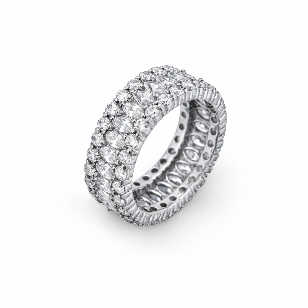 Parfait Marquise and Round Eternity band