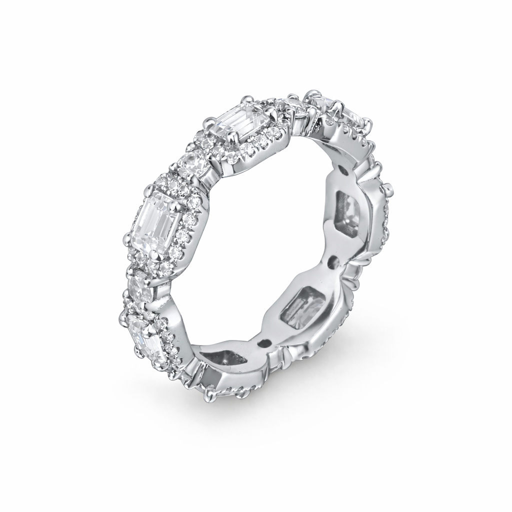 Nora Emerald Halo Ring