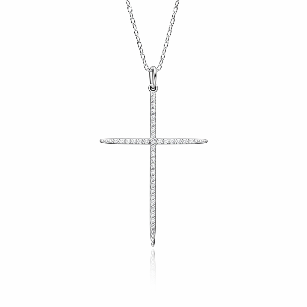 Sliver Cross Necklace
