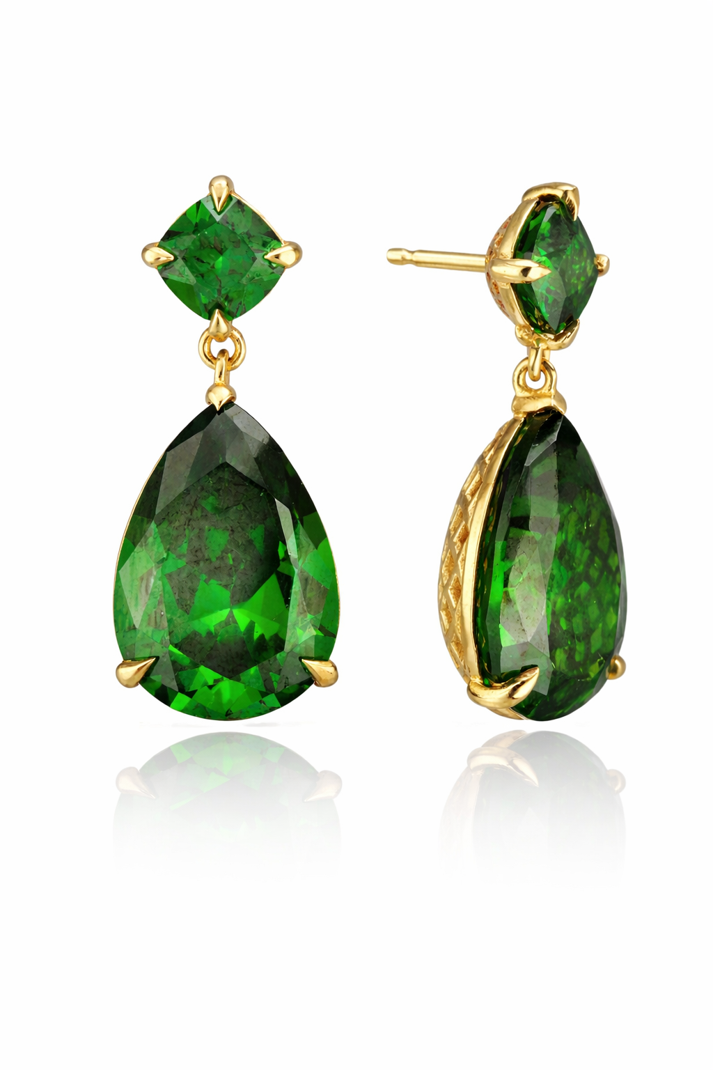 Emerald Nocturne Drop Earrings