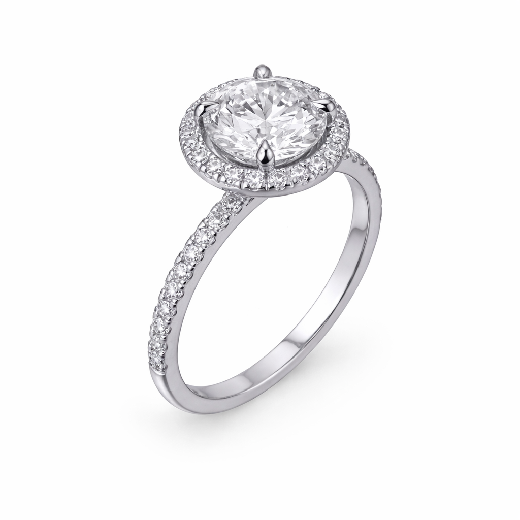 Cashmere 2 carat Round Brilliant Engagement Ring