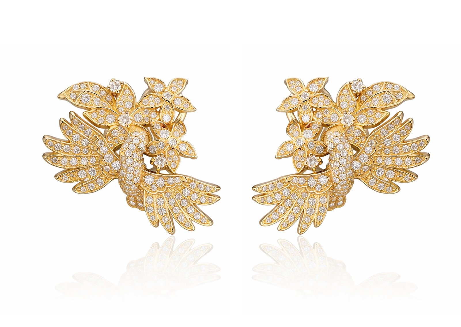 Floral Dove Earrings