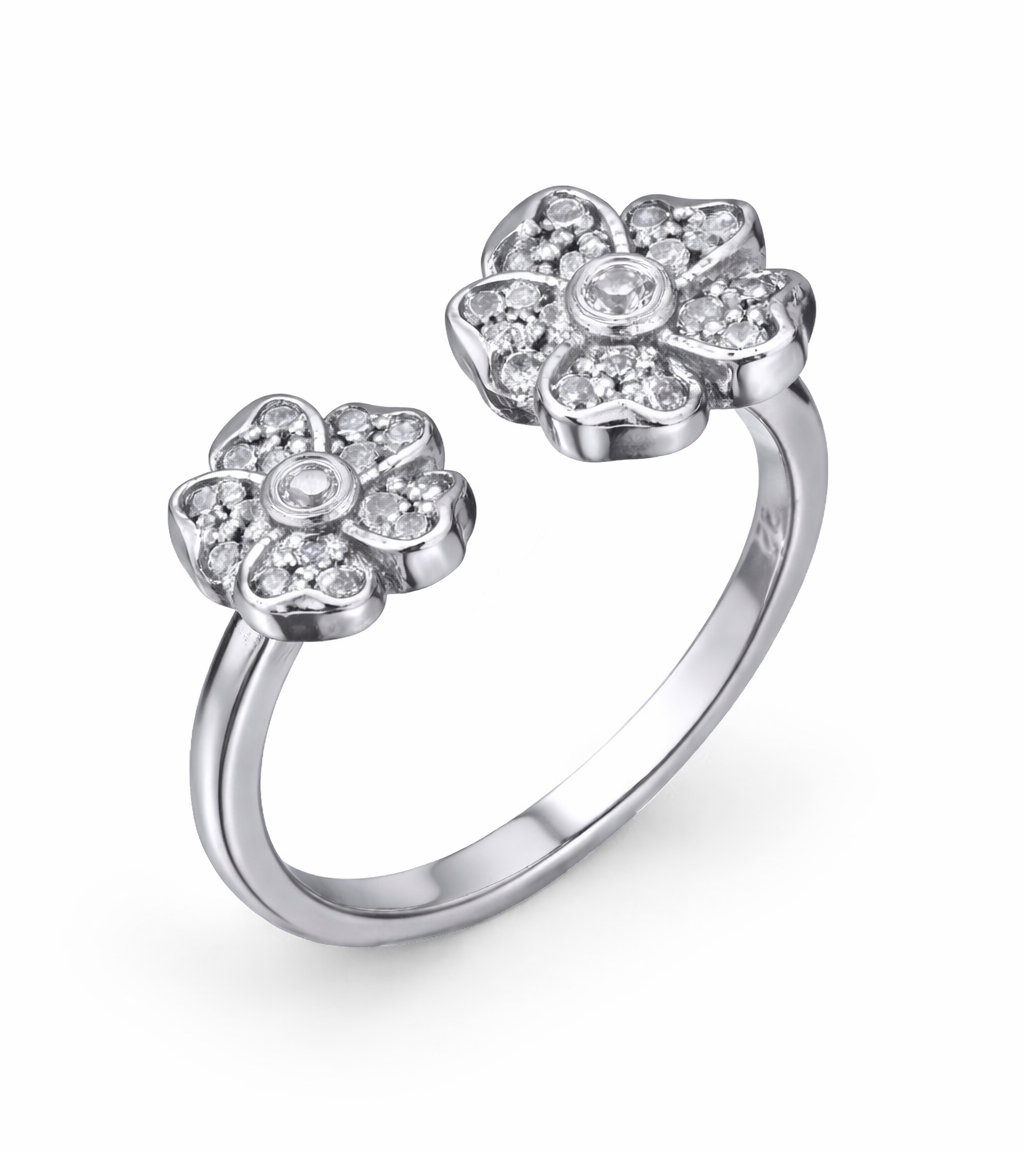 Twin Blossom Ring
