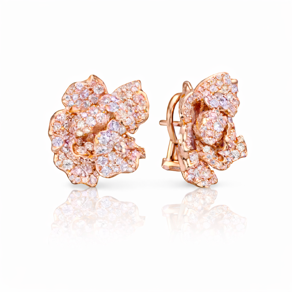 Wild Rose Earrings - Blush Bloom