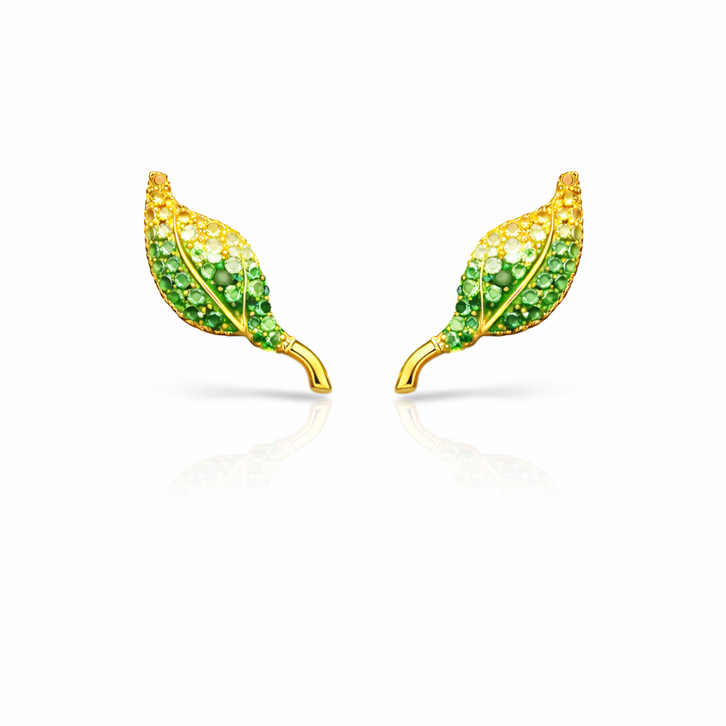 Liana Studs Green -Yellow Gradient Sapphire