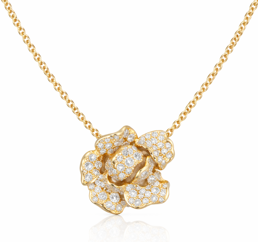 Wild Rose Necklace - Diamond