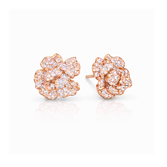 Mini Wild Rose Earrings - Blush Bloom