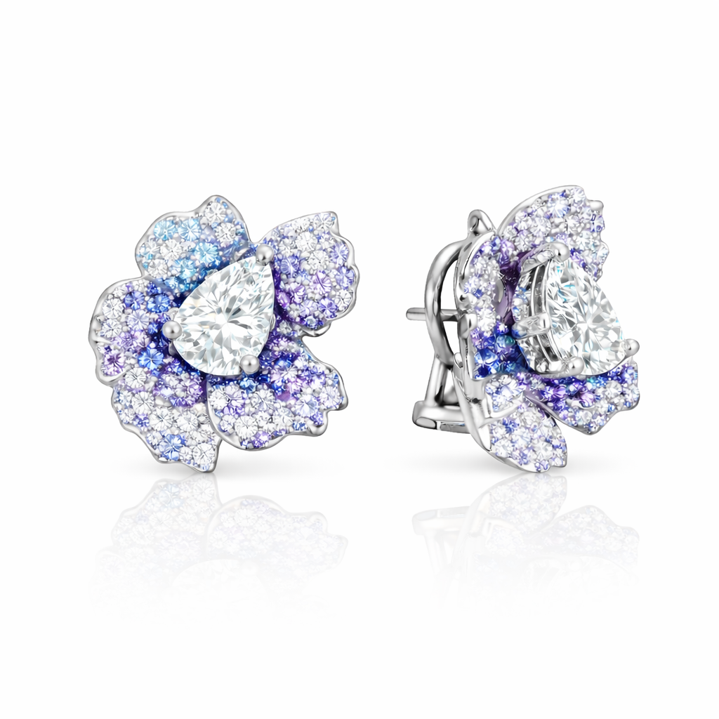 Lumiere Studs Blu Eclat