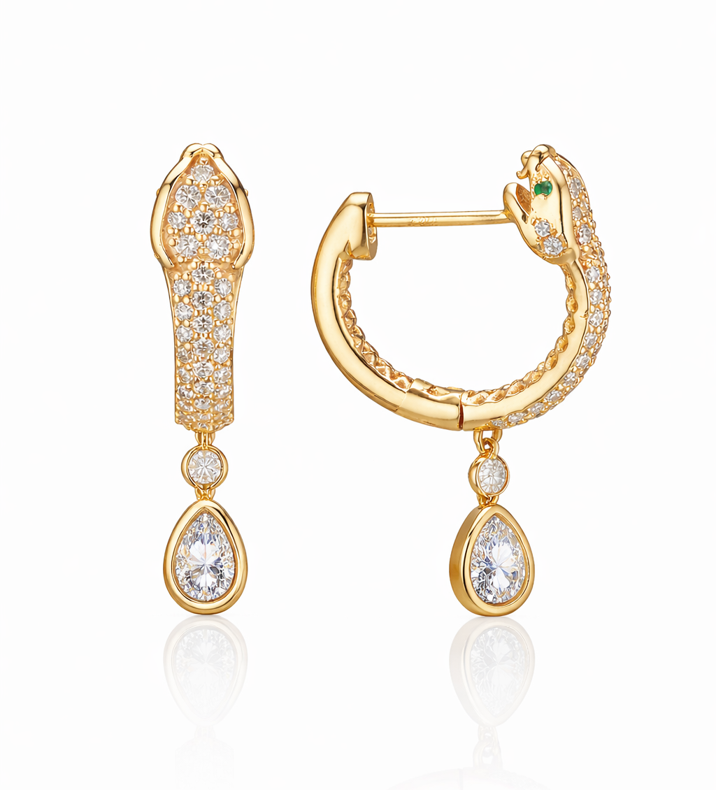 Entwine Huggie with Pear Drop